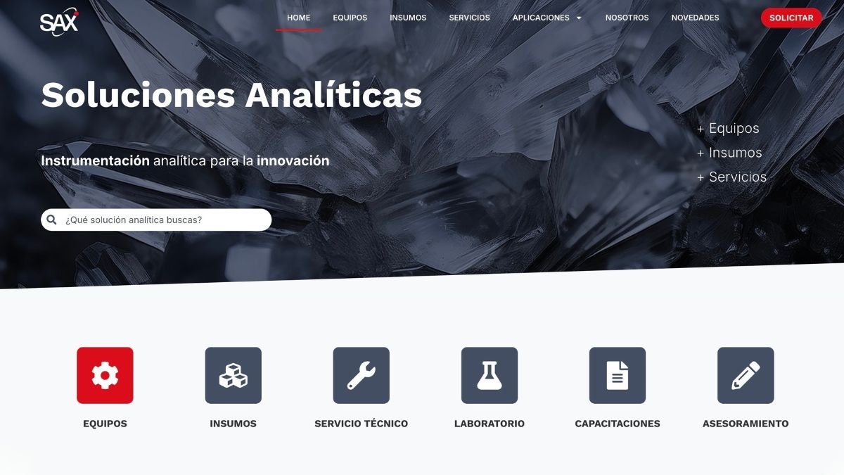 Sitio web corporativo de SAX